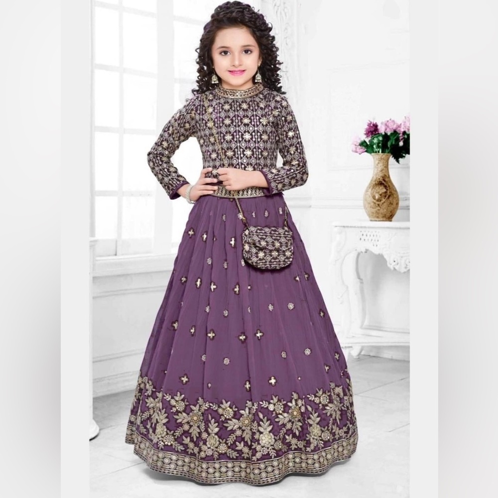 Kid's Wedding Lehenga Choli Kids Latest Party Wear Designer Dresses.